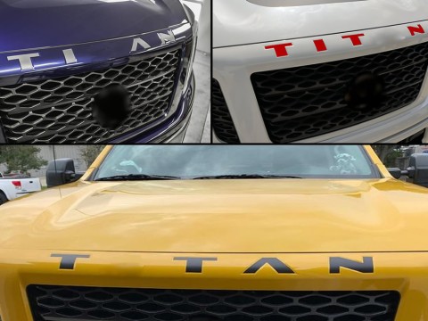 Front Hood Letters for Titan 2016-2019