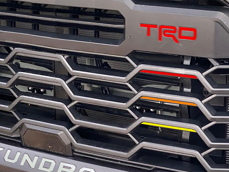 TOYOTA TUNDRA GRILL STRIPES Toyota Tundra Front Grille Stripes